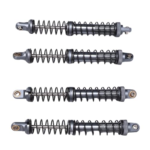 POENVFPO 4pcs 110 Mm RC -Stoßdämpfer, Dual -Bühnen -Fernbedienungsschockdämpfer für 1/10 RC Crawler Car Upgrade -Teile (Ti-Farbe) von POENVFPO