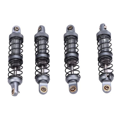 POENVFPO 4pcs 70 Mm RC -Stoßdämpfer Set, Legierungsschockdämpfer mit Zwei Bühnenfedern für 1/10 RC -Autos (Ti-Farbe) von POENVFPO