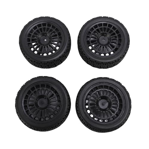 POENVFPO 4pcs 70 Mm Rallye -Autorreifen, Plastik -RC -Auto -Labyrinth -Reifenradrand für TT01 XV02 (Black) von POENVFPO
