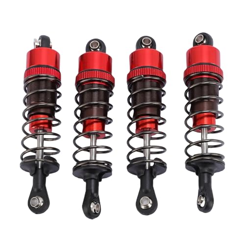 POENVFPO 4pcs 70 -mm -Stoßdämpferdämpfer, Aluminiumlegierung RC -Stoßdämpfer mit Schrauben für 1/10 RC -Autos (Rot) von POENVFPO