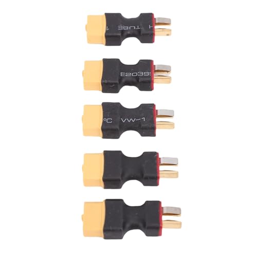 POENVFPO 5pcs XT60 Bis T Plug -Stecker -Anschlussadapter, Sichere Verbindung Einfach Installation für RC CAR LIPO Batterieladladung R. POENVFPO 5pcs XT60 Bis T Plug -Stecker -Anschlussadapter, Sichere Verbindung Einfach Installation für RC CAR LIPO Batterieladladung R. von POENVFPO