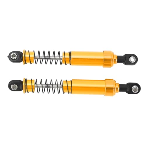 POENVFPO 95 Mm RC-Stoßdämpfer-Set, RC-Stoßdämpfer-Öldämpfer aus Aluminiumlegierung mit Federn für SCX10 1/10 RC-Autos (Gold) von POENVFPO