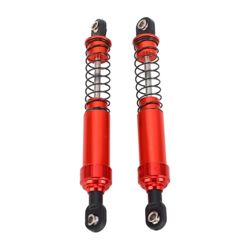 POENVFPO 95 Mm RC-Stoßdämpfer-Set, RC-Stoßdämpfer-Öldämpfer aus Aluminiumlegierung mit Federn für SCX10 1/10 RC-Autos (Rot) von POENVFPO