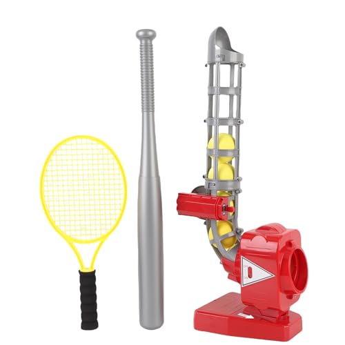 POENVFPO Automatische Baseball -Pitching -Maschine Set, Selbstbewegungs -Trainer für die Innenpraxis Im Freien (Rot) von POENVFPO