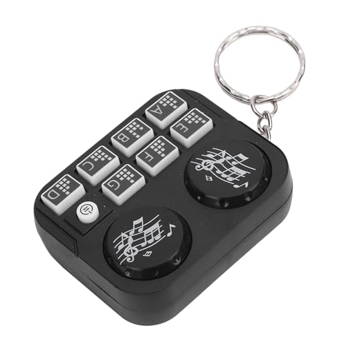 POENVFPO DJ Disc Player Keychain, Tragbares DJ -Keyring -Musikzubehör mit Automatischen Spielen und Self -Press -Modi (Black) von POENVFPO