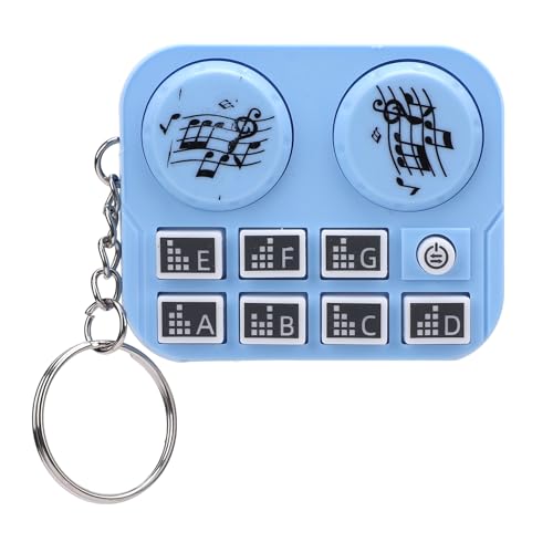 POENVFPO DJ Disc Player Keychain, Tragbares DJ -Keyring -Musikzubehör mit Automatischen Spielen und Self -Press -Modi (Himmelblau) von POENVFPO