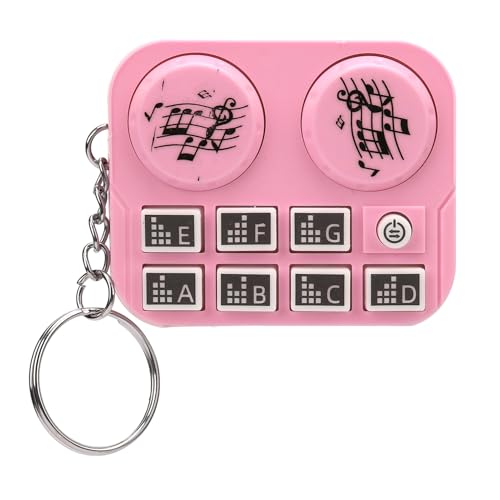 POENVFPO DJ Disc Player Keychain, Tragbares DJ -Keyring -Musikzubehör mit Automatischen Spielen und Self -Press -Modi (PINK) von POENVFPO
