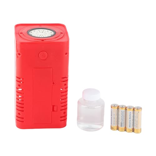 POENVFPO Feuerwerk Schaummaschine Blasenmaschine LED Bunte Leichte Automatische Blasengebläse Maschine für Parteien Material Kunststoff Rot Größe 9.5x9.5x17,5 cm von POENVFPO