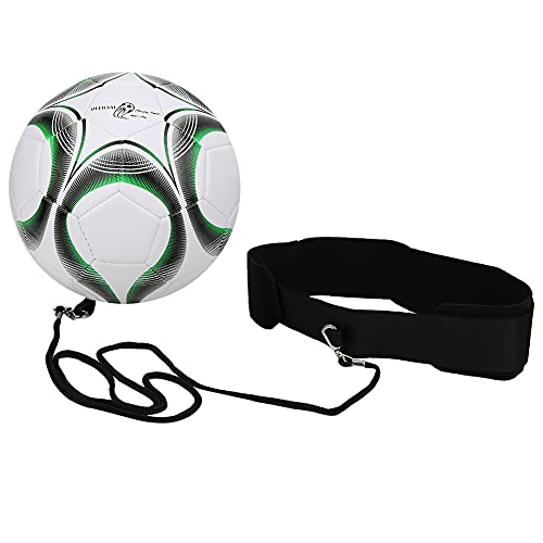 POENVFPO Fußballübungsset Multifunktionen Fußballtrainer für EIN Verstellbare Green PU -Material von Kindern (Green) von POENVFPO