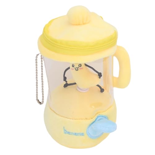 POENVFPO Juicer Plush Toy with Drawstring Mechanism, Cute Stuffed Soft Cartoon Pendant Rotating Keychain for Bag (Banane) von POENVFPO