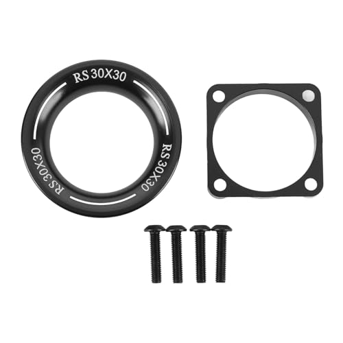 POENVFPO Lüfterabdeckung aus Aluminiumlegierung, Lufteinlasskanal für 30 Mm X 30 Mm Lüfter-Kühlkörper, Passend für D3 D4 HPI 1/8 1/10 RC Car 540 550 3650 Motor ESC (Black) von POENVFPO