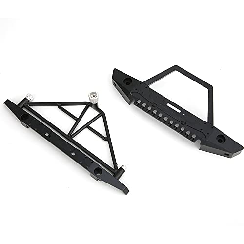 POENVFPO Metall RC -Auto Vorne Heck Stoßstange Hochfest für Axiale SCX10 90046 1/10 RC -Auto, Schwarz, 1 Set, für Crawler Enthusiasten von POENVFPO