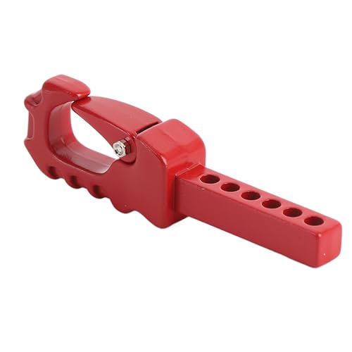 POENVFPO RC -Anhängerhaken, Einfache Installation, Starkes Legierungsmaterial, Kompatibel mit 4101 4102 4082, für 1/10 1/8 RC Crawler, Anhängerkupplung Schlepptauhaken (Rot) von POENVFPO
