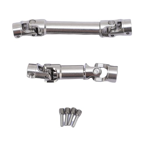 POENVFPO RC Antriebswelle, Edelstahl-Ersatz Antriebswelle für 1/18 RC Raupen-Auto-Upgrade-Teile (Silver) von POENVFPO
