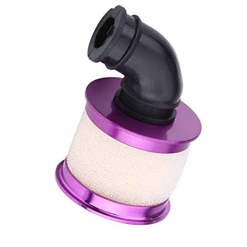 POENVFPO RC-Auto-Luftfilter, Aluminiumkappenabdeckung mit Offenem Luftfilter aus Elementschwamm für 94122/188 1/10 RC-Modellfahrzeug (Purple) von POENVFPO