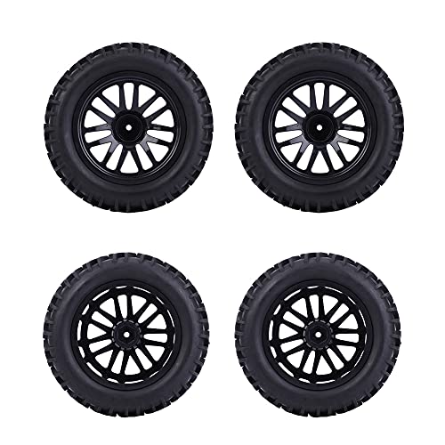 POENVFPO RC -Auto -Pfeilspitzen Rufreifenersatz Langlebiger Stabiler Reifen für 1/10 Fernbedienungsauto, 8 Jahre Alt, Schwarz, 4,5 Zoll Durchmesser, 2 Paare (Black) von POENVFPO