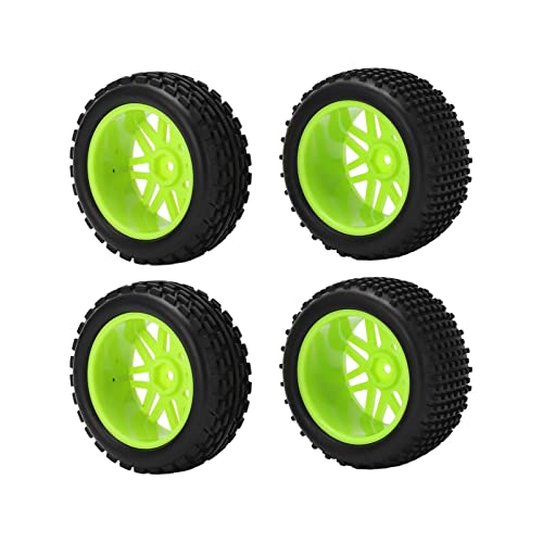 POENVFPO RC-Autorreifen 86mm Gummi All-Terrain Offroad-Reifen für 1/10-Skala-RC-Autos mit Erhöhter Stabilitätswiderstand Ausgezeichneter Griffleistung, das mit Wltoys Redcat Kompatibel Ist (Green) von POENVFPO