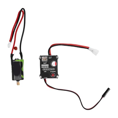 POENVFPO RC Gebürstete ESC- und Motor -Combo -Set, 30A Gebürstete ESC- und 50 -t -Motoren -Kombination für SCX24 AX24 1/24 RC -Upgrade von POENVFPO