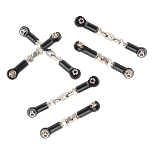 POENVFPO RC -Lenkung Pull Stange RC Auto Zugabstange Basis Mount Aluminiumlegierung 1/10 Vordere Heckstangenhalterung mit Schrauben für Arrma Senton Big Rock Typhon (Black) von POENVFPO