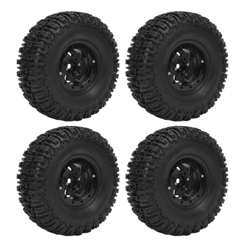 POENVFPO RC -Radreifen, 4pcs 120 X 46 Mm Kunststoff -Aluminium -Leichtmetall -Rad -Hubs -Kit für RC -Auto -Upgrade (Black) von POENVFPO