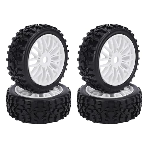 POENVFPO RC -Reifen, 4pcs 1/8 RC Off -Straßenauto -, Gummireifenersatz für Schlangen SRX8 (White) von POENVFPO