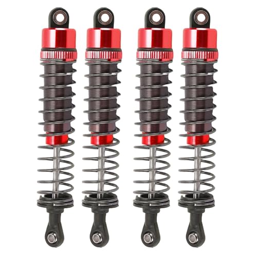 POENVFPO RC -StoßDämpfer Öldämpfer, 95 -mm -Aluminium -Legierungsöl -Öl -StoßDämpfer Dämpfer für 1/10 RC -Auto Skala -Skala (Rot) von POENVFPO