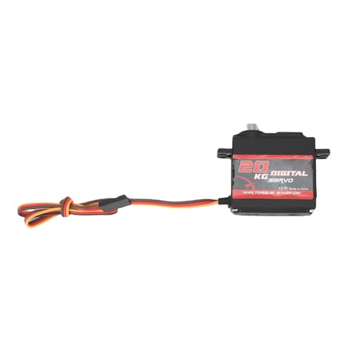 POENVFPO Schnelle Reaktion Digitaler Servo Leichtes Servomotor für 1/12 LKW -Crawler -Boot [Plastik, Aluminiumlegierung] (20KG) von POENVFPO