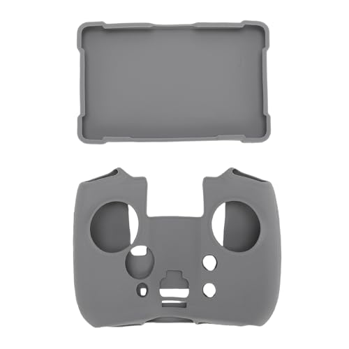 POENVFPO Silikonabdeckung Passform für RC Pro 2 Fernbedienung, Silikongehäuse mit Screen -Anti -Scratch -Staubhülle, Schutzabdeckung für Drohnen -Fernbedienung (Gray) von POENVFPO