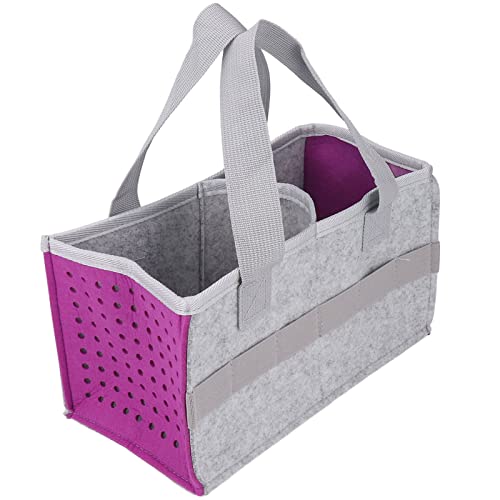 POENVFPO Toniebox Carrying, Filzkinder Reisespielzeug Organisator Musical Toy Folding Handtasche für Toniebox Player Starter Set (Purple) von POENVFPO
