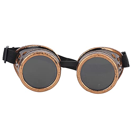 Steampunk -Brille, Doppelschicht Sonnenbrille Vintage Steampunk Goggles für Party -Requisitendekoration (Gelbbronze) von POENVFPO