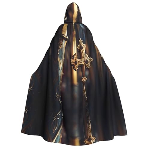 POEZJZW Antikes Kupfer-Kreuz-Umhang mit Kapuze, für Damen und Herren, Halloween-Kostüm, Maskerade, Cosplay, Kostüm, Weihnachten, Party, Robe POEZJZW Antikes Kupfer-Kreuz-Umhang mit Kapuze, für Damen und Herren, Halloween-Kostüm, Maskerade, Cosplay, Kostüm, Weihnachten, Party, Robe von POEZJZW