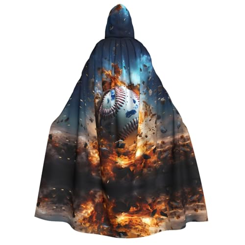 POEZJZW Baseball-Umhang mit Kapuze für Erwachsene für Damen und Herren, Halloween-Kostüm, Maskerade, Cosplay, Kostüm, Weihnachten, Party, Robe POEZJZW Baseball-Umhang mit Kapuze für Erwachsene für Damen und Herren, Halloween-Kostüm, Maskerade, Cosplay, Kostüm, Weihnachten, Party, Robe von POEZJZW