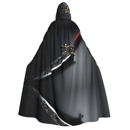 POEZJZW Dolchwaffe Umhang mit Kapuze für Erwachsene, für Damen und Herren, Halloween-Kostüm, Maskerade, Cosplay, Kostüm, Weihnachten, Party, Robe POEZJZW Dolchwaffe Umhang mit Kapuze für Erwachsene, für Damen und Herren, Halloween-Kostüm, Maskerade, Cosplay, Kostüm, Weihnachten, Party, Robe von POEZJZW