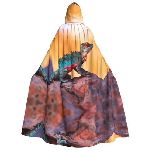 POEZJZW Eidechsen Kapuzenumhang für Erwachsene für Damen und Herren, Halloween-Kostüm, Maskerade, Cosplay, Kostüm, Weihnachten, Party, Robe POEZJZW Eidechsen Kapuzenumhang für Erwachsene für Damen und Herren, Halloween-Kostüm, Maskerade, Cosplay, Kostüm, Weihnachten, Party, Robe von POEZJZW