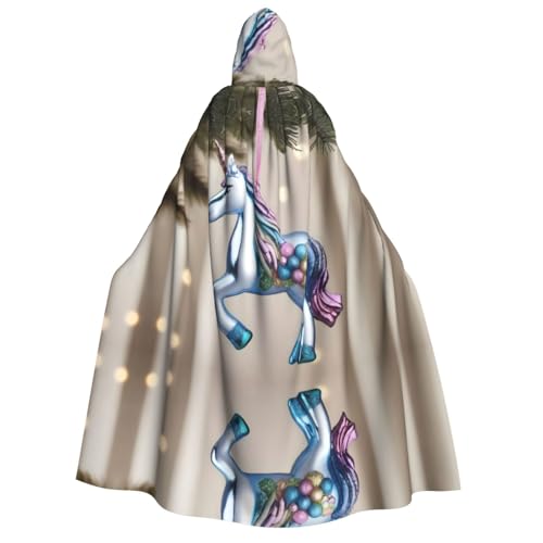 POEZJZW Einhorn-Ornament für Erwachsene, Kapuzenumhang für Damen und Herren, Halloween-Kostüm, Maskerade, Cosplay, Kostüm, Weihnachten, Party, Robe POEZJZW Einhorn-Ornament für Erwachsene, Kapuzenumhang für Damen und Herren, Halloween-Kostüm, Maskerade, Cosplay, Kostüm, Weihnachten, Party, Robe von POEZJZW