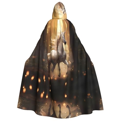 POEZJZW Einhorn-Umhang mit Kapuze für Erwachsene für Damen und Herren, Halloween-Kostüm, Maskerade, Cosplay, Kostüm, Weihnachten, Party, Robe POEZJZW Einhorn-Umhang mit Kapuze für Erwachsene für Damen und Herren, Halloween-Kostüm, Maskerade, Cosplay, Kostüm, Weihnachten, Party, Robe von POEZJZW