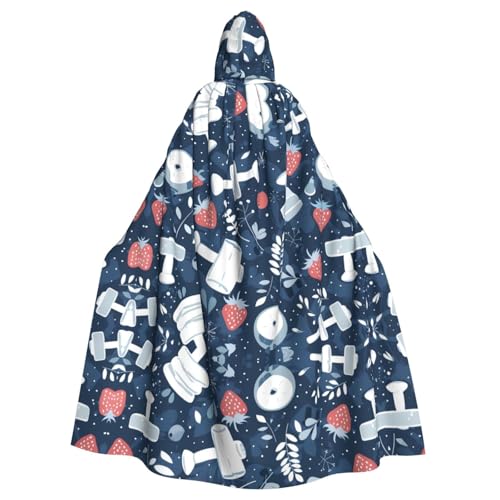 POEZJZW Erdbeer-Handglocken-Umhang mit Kapuze, Umhang für Erwachsene, Herren und Damen, Weihnachts-Kapuzenpullover, Cosplay-Kostüme POEZJZW Erdbeer-Handglocken-Umhang mit Kapuze, Umhang für Erwachsene, Herren und Damen, Weihnachts-Kapuzenpullover, Cosplay-Kostüme von POEZJZW