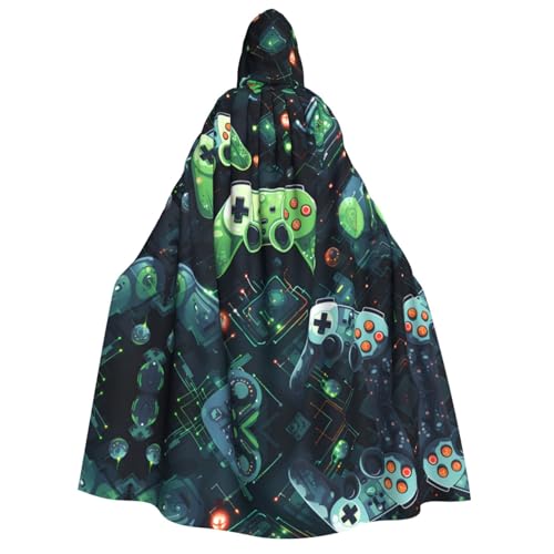 POEZJZW Gamepad Circuit Version Erwachsene Kapuzenumhang Umhang Damen Herren Halloween Kostüm Maskerade Cosplay Kostüm Weihnachten Party Robe von POEZJZW