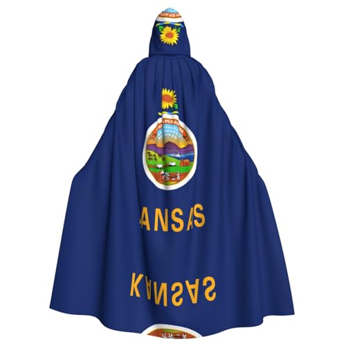 POEZJZW Kansas Kapuzenumhang mit Staatsflagge, Umhang für Erwachsene, Herren, Damen, Weihnachten, Kapuzenumhang, Cosplay-Kostüme POEZJZW Kansas Kapuzenumhang mit Staatsflagge, Umhang für Erwachsene, Herren, Damen, Weihnachten, Kapuzenumhang, Cosplay-Kostüme von POEZJZW