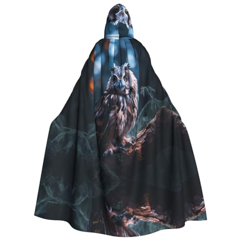 POEZJZW Kapuzenumhang mit Eule, für Damen und Herren, Halloween-Kostüm, Maskerade, Cosplay, Kostüm, Weihnachten, Party, Robe POEZJZW Kapuzenumhang mit Eule, für Damen und Herren, Halloween-Kostüm, Maskerade, Cosplay, Kostüm, Weihnachten, Party, Robe von POEZJZW
