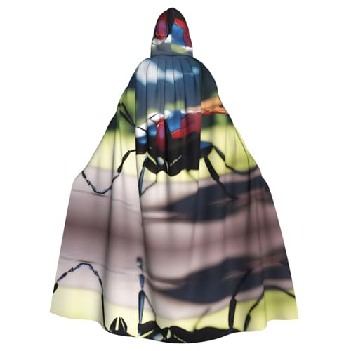 POEZJZW Kapuzenumhang mit Insekten, Umhang für Erwachsene, Herren und Damen, Weihnachts-Kapuzenpullover, Umhang für Cosplay-Kostüme von POEZJZW
