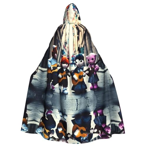 POEZJZW Kapuzenumhang mit Kätzchen, die Gitarre spielen, Umhang für Erwachsene, Männer und Frauen, Weihnachts-Kapuzenpullover, Umhang für Cosplay-Kostüme POEZJZW Kapuzenumhang mit Kätzchen, die Gitarre spielen, Umhang für Erwachsene, Männer und Frauen, Weihnachts-Kapuzenpullover, Umhang für Cosplay-Kostüme von POEZJZW