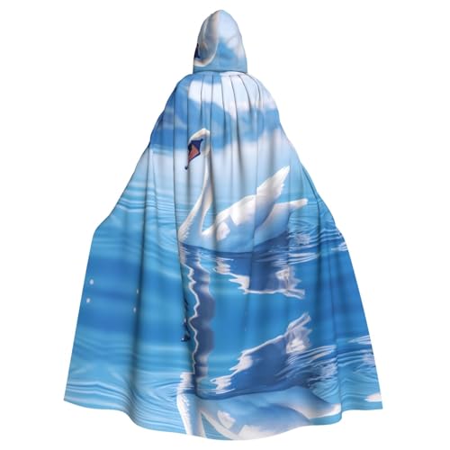 POEZJZW Kapuzenumhang mit Schwan im See, Umhang für Erwachsene, Herren, Damen, Weihnachten, Kapuzenumhang, Cosplay-Kostüme POEZJZW Kapuzenumhang mit Schwan im See, Umhang für Erwachsene, Herren, Damen, Weihnachten, Kapuzenumhang, Cosplay-Kostüme von POEZJZW