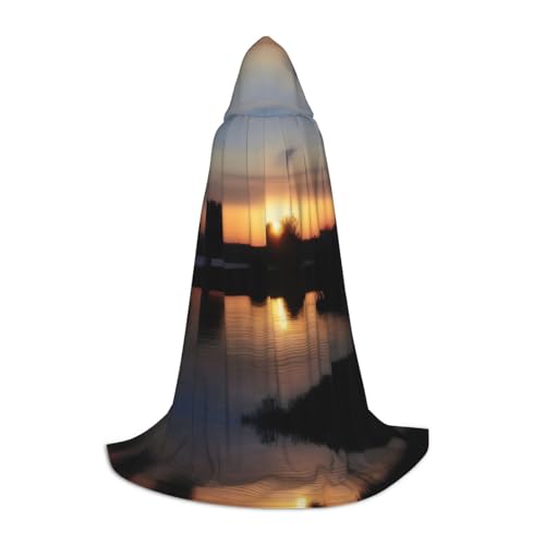 POEZJZW Kapuzenumhang mit Sonnenuntergangsmuster, Umhang für Erwachsene, Herren, Damen, Weihnachten, Kapuzenumhang, Cosplay-Kostüme, Größe M POEZJZW Kapuzenumhang mit Sonnenuntergangsmuster, Umhang für Erwachsene, Herren, Damen, Weihnachten, Kapuzenumhang, Cosplay-Kostüme, Größe M von POEZJZW