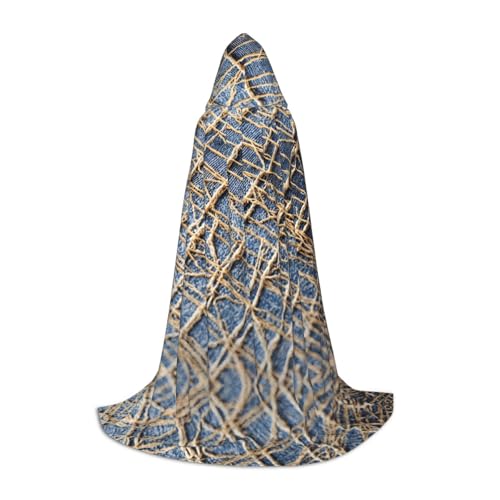 POEZJZW Kapuzenumhang mit kleinem Fadenmuster, Umhang für Erwachsene, Herren, Damen, Weihnachten, Kapuzenumhang, Cosplay-Kostüme, Größe L von POEZJZW