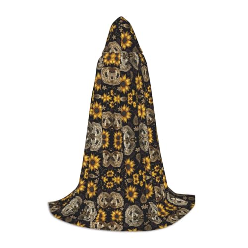 POEZJZW Kapuzenumhang mit süßem Panda-Sonnenblumen-Muster, für Damen und Herren, Halloween-Kostüm, Maskerade, Cosplay, Kostüm, Weihnachten, Party, Robe, Größe M POEZJZW Kapuzenumhang mit süßem Panda-Sonnenblumen-Muster, für Damen und Herren, Halloween-Kostüm, Maskerade, Cosplay, Kostüm, Weihnachten, Party, Robe, Größe M von POEZJZW