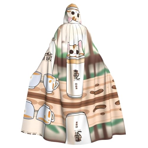 POEZJZW Katzenförmiger Milchtee-Umhang mit Kapuze, Umhang für Erwachsene, Herren, Damen, Weihnachten, Kapuzenumhang, Cosplay-Kostüme POEZJZW Katzenförmiger Milchtee-Umhang mit Kapuze, Umhang für Erwachsene, Herren, Damen, Weihnachten, Kapuzenumhang, Cosplay-Kostüme von POEZJZW
