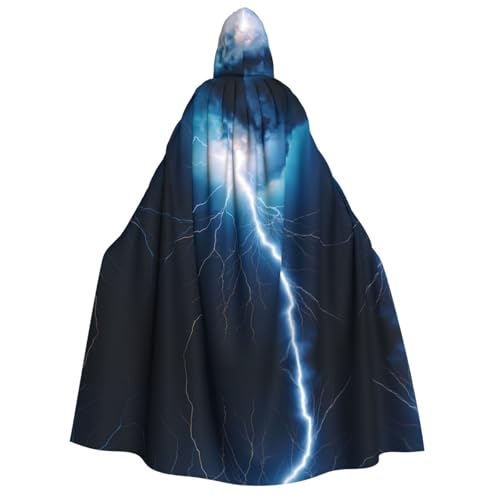 POEZJZW Lightning and Thunder Kapuzenumhang für Erwachsene für Damen und Herren, Halloween-Kostüm, Maskerade, Cosplay, Kostüm, Weihnachten, Party, Robe POEZJZW Lightning and Thunder Kapuzenumhang für Erwachsene für Damen und Herren, Halloween-Kostüm, Maskerade, Cosplay, Kostüm, Weihnachten, Party, Robe von POEZJZW