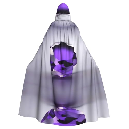 POEZJZW Lila Amethyst Kapuzenumhang Robe Kostüm Umhang für Erwachsene Männer Frauen Weihnachten Hoodies Umhang Cosplay Kostüme von POEZJZW