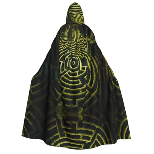 POEZJZW Mazes Kapuzenumhang für Erwachsene für Damen und Herren, Halloween-Kostüm, Maskerade, Cosplay, Kostüm, Weihnachten, Party, Robe POEZJZW Mazes Kapuzenumhang für Erwachsene für Damen und Herren, Halloween-Kostüm, Maskerade, Cosplay, Kostüm, Weihnachten, Party, Robe von POEZJZW